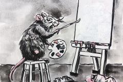 Malende-Ratte-mit-weisser-Leinwand_50x50_2025-klein